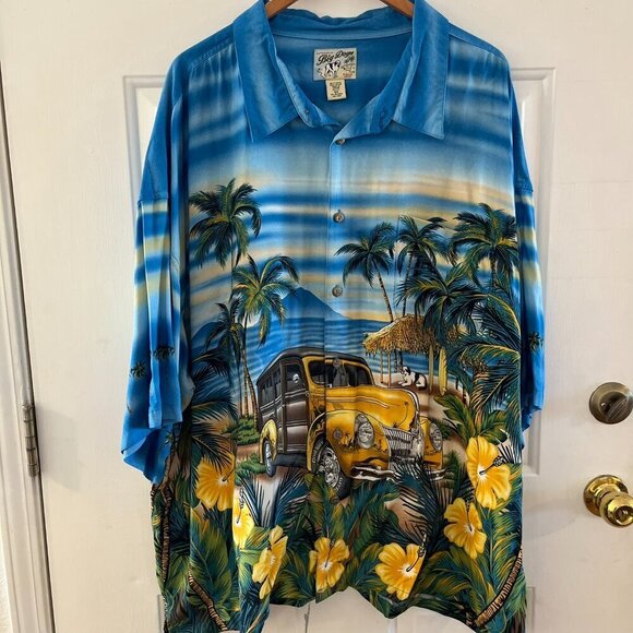 Big Dogs Men's Hawillian Woody-Wagon Beach Summer Shirt Sz 5x - Picture 2 of 6